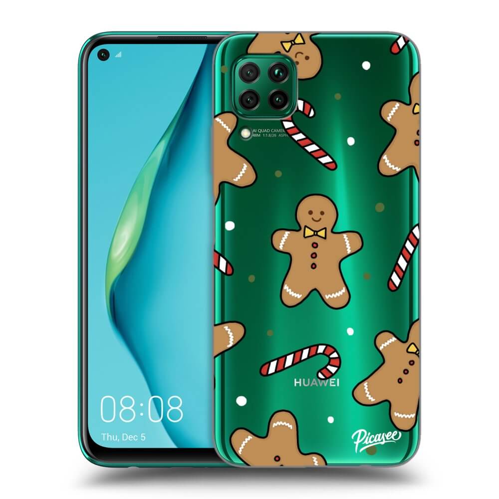 Picasee silikónový prehľadný obal pre Huawei P40 Lite - Gingerbread