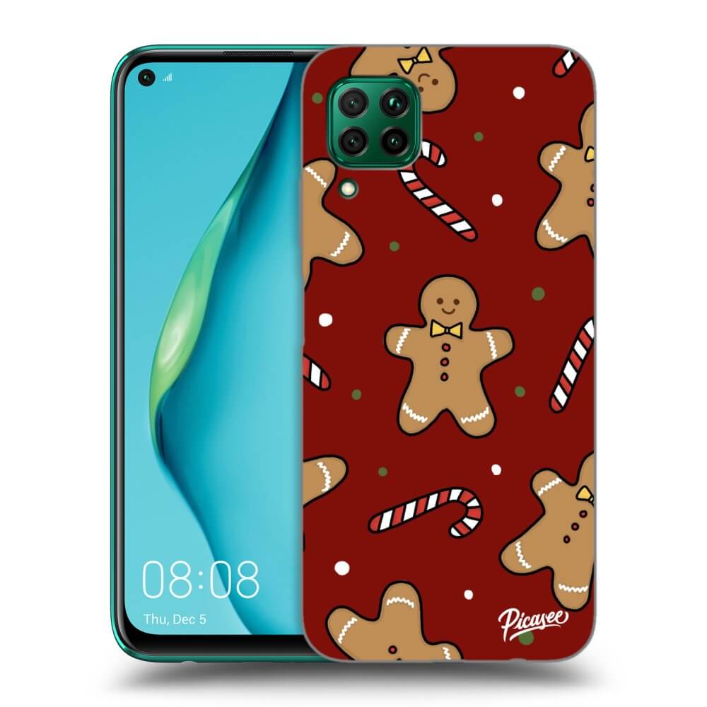 Picasee silikónový čierny obal pre Huawei P40 Lite - Gingerbread 2