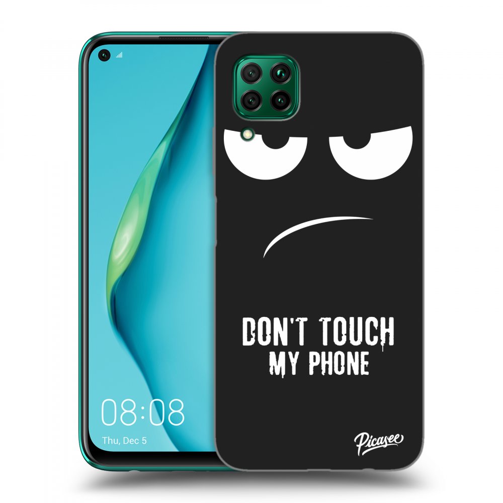 Picasee silikónový čierny obal pre Huawei P40 Lite - Don't Touch My Phone