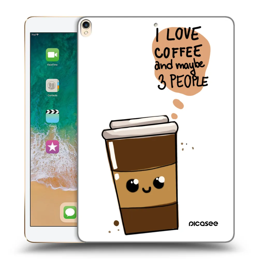 Picasee silikónový prehľadný obal pre Apple iPad Pro 10.5" 2017 (2. gen) - Cute coffee