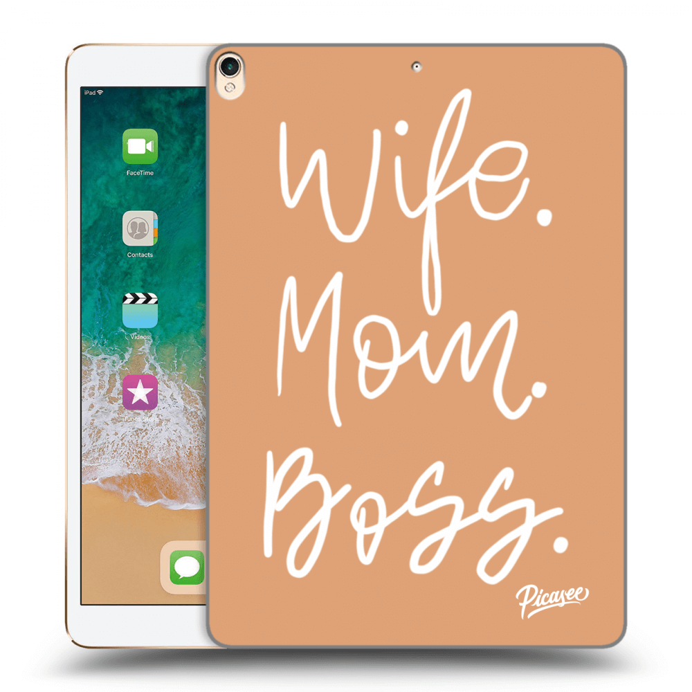 Picasee silikónový prehľadný obal pre Apple iPad Pro 10.5" 2017 (2. gen) - Boss Mama