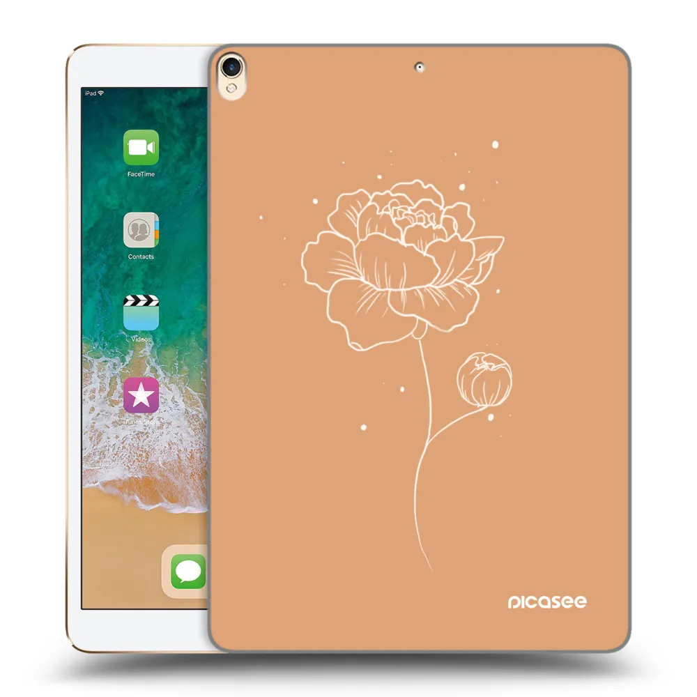 Picasee silikónový prehľadný obal pre Apple iPad Pro 10.5" 2017 (2. gen) - Peonies