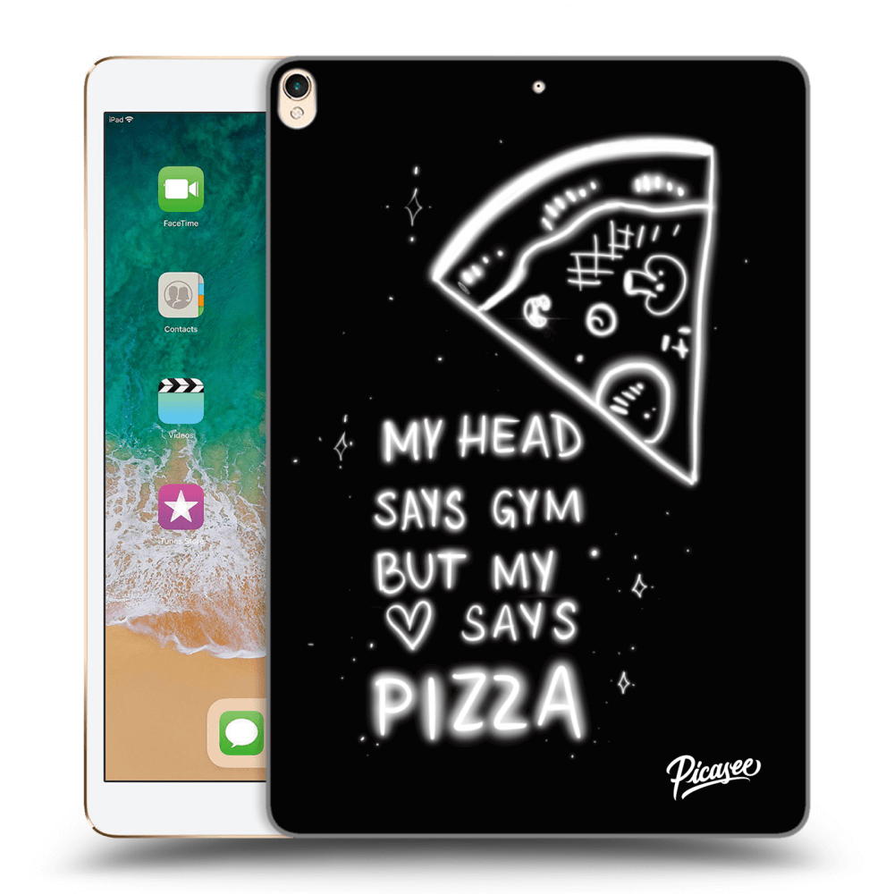 Picasee silikónový prehľadný obal pre Apple iPad Pro 10.5" 2017 (2. gen) - Pizza