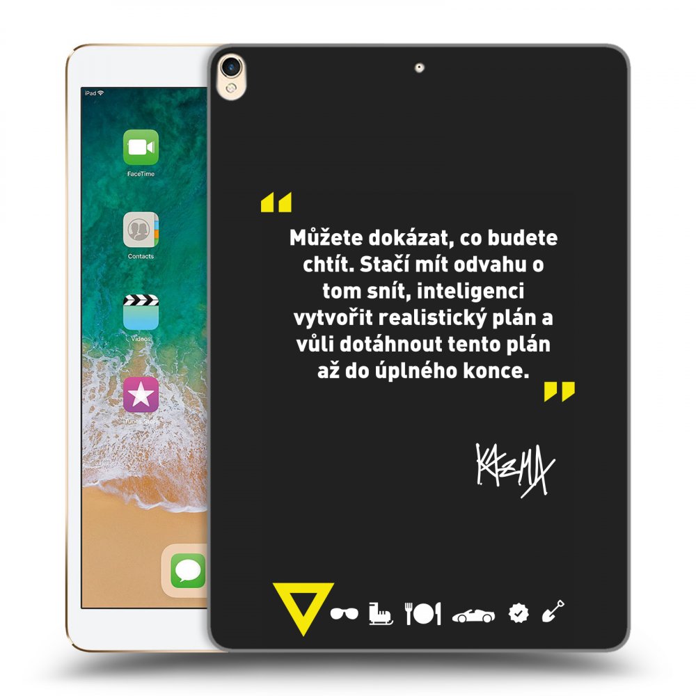 Picasee silikónový čierny obal pre Apple iPad Pro 10.5" 2017 (2. gen) - Kazma - MŮŽETE DOKÁZAT, CO BUDETE CHTÍT