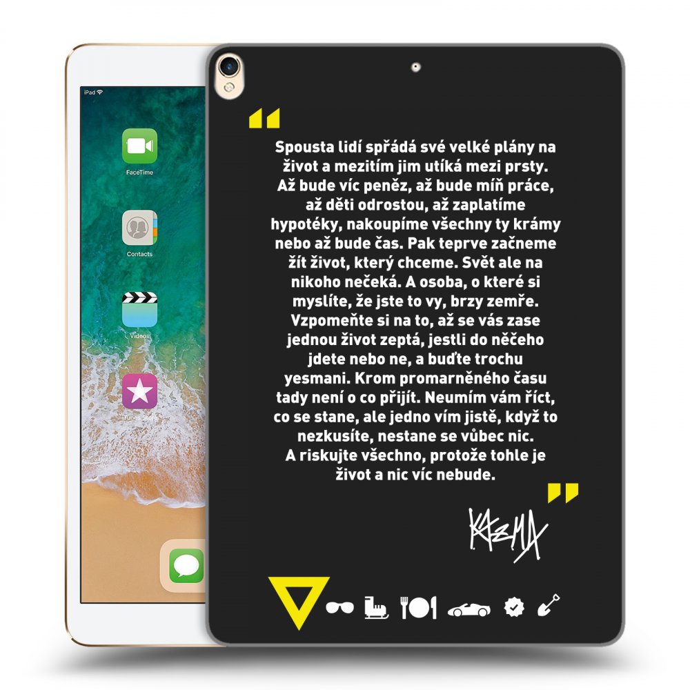 Picasee silikónový čierny obal pre Apple iPad Pro 10.5" 2017 (2. gen) - Kazma - BUĎTE TROCHU YESMANI