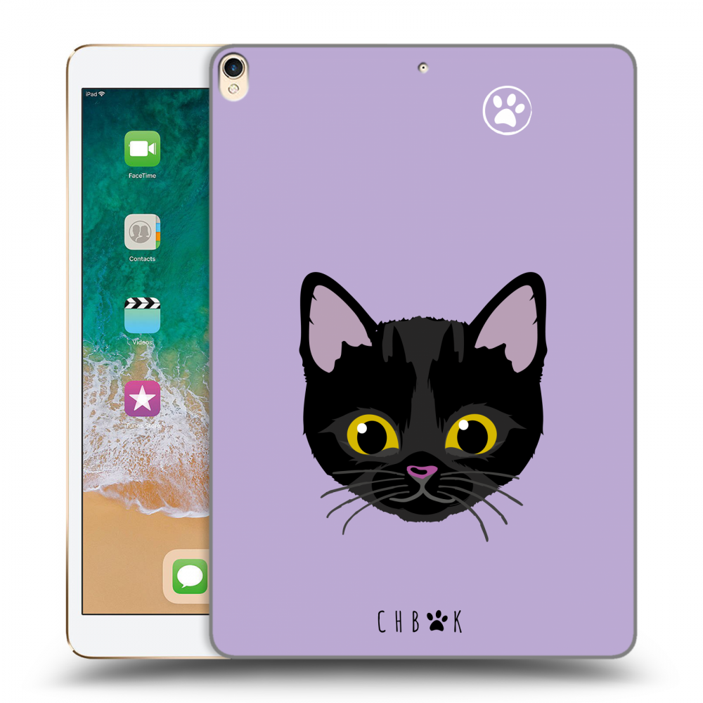 Picasee silikónový čierny obal pre Apple iPad Pro 10.5" 2017 (2. gen) - Chybí mi kočky - Fialová