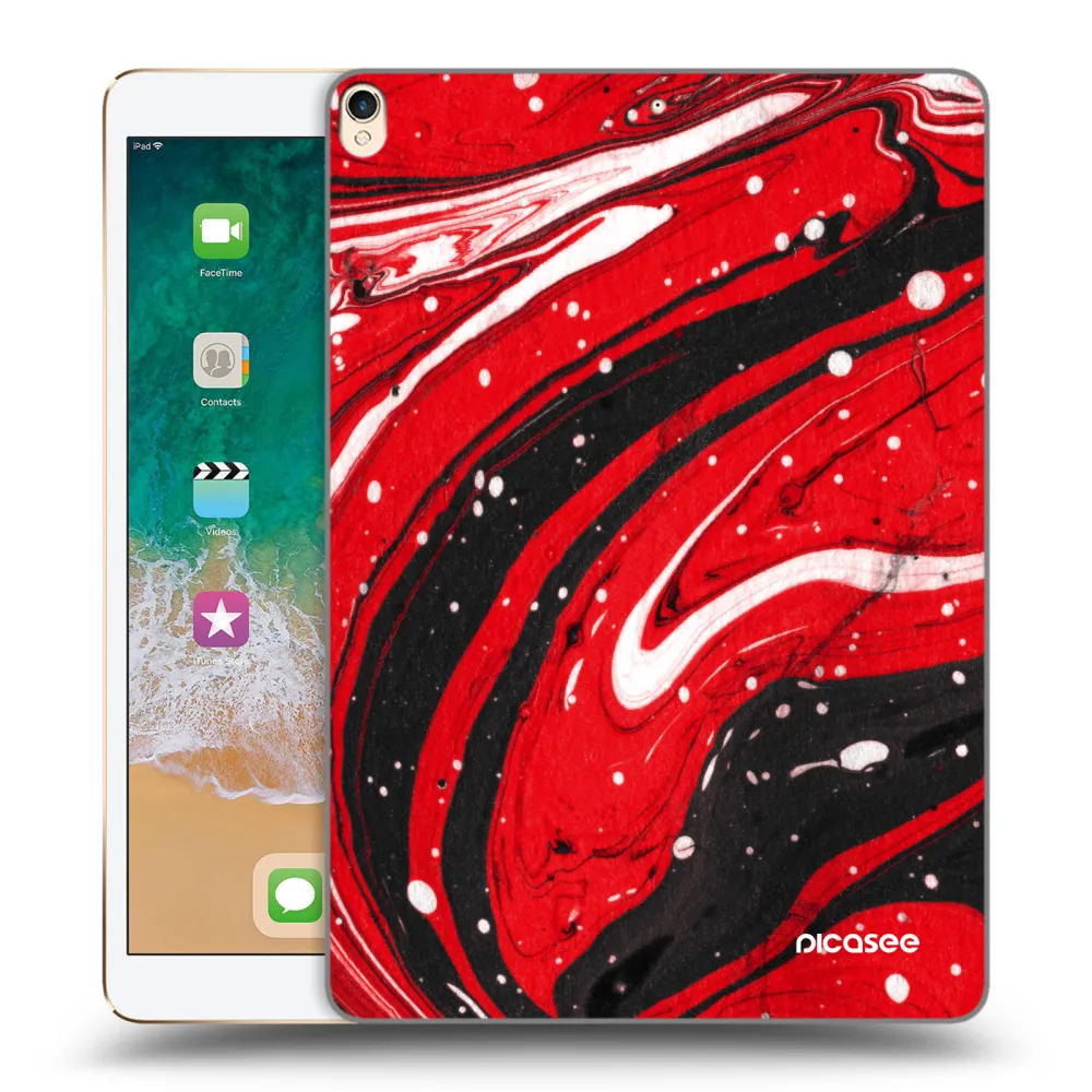 Picasee silikónový prehľadný obal pre Apple iPad Pro 10.5" 2017 (2. gen) - Red black