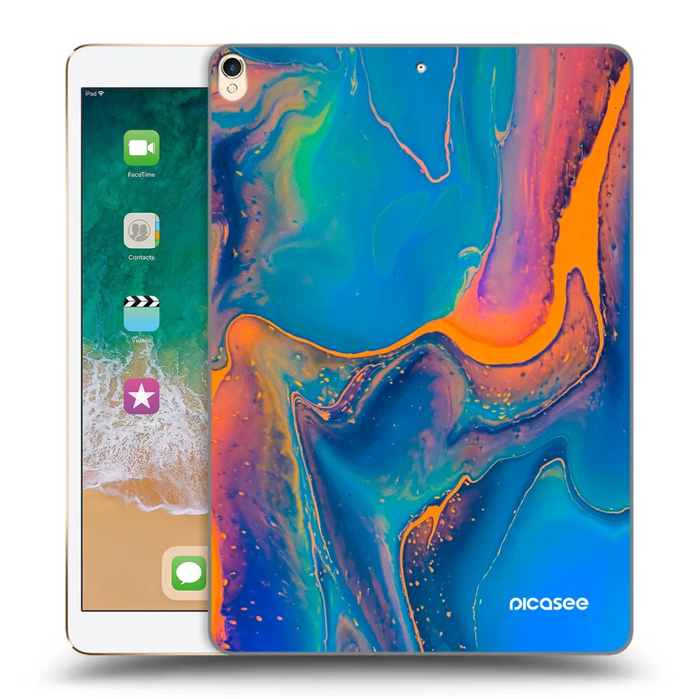 Picasee silikónový prehľadný obal pre Apple iPad Pro 10.5" 2017 (2. gen) - Rainbow