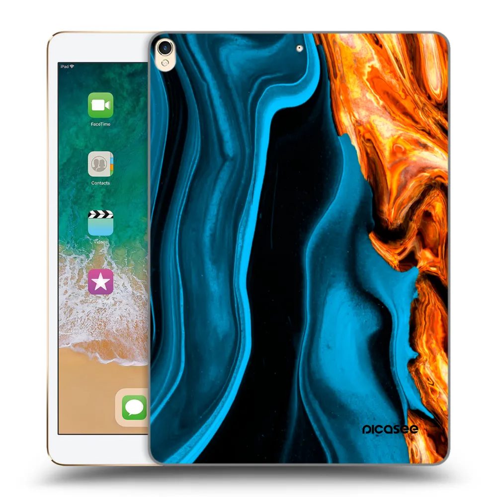 Picasee silikónový prehľadný obal pre Apple iPad Pro 10.5" 2017 (2. gen) - Gold blue