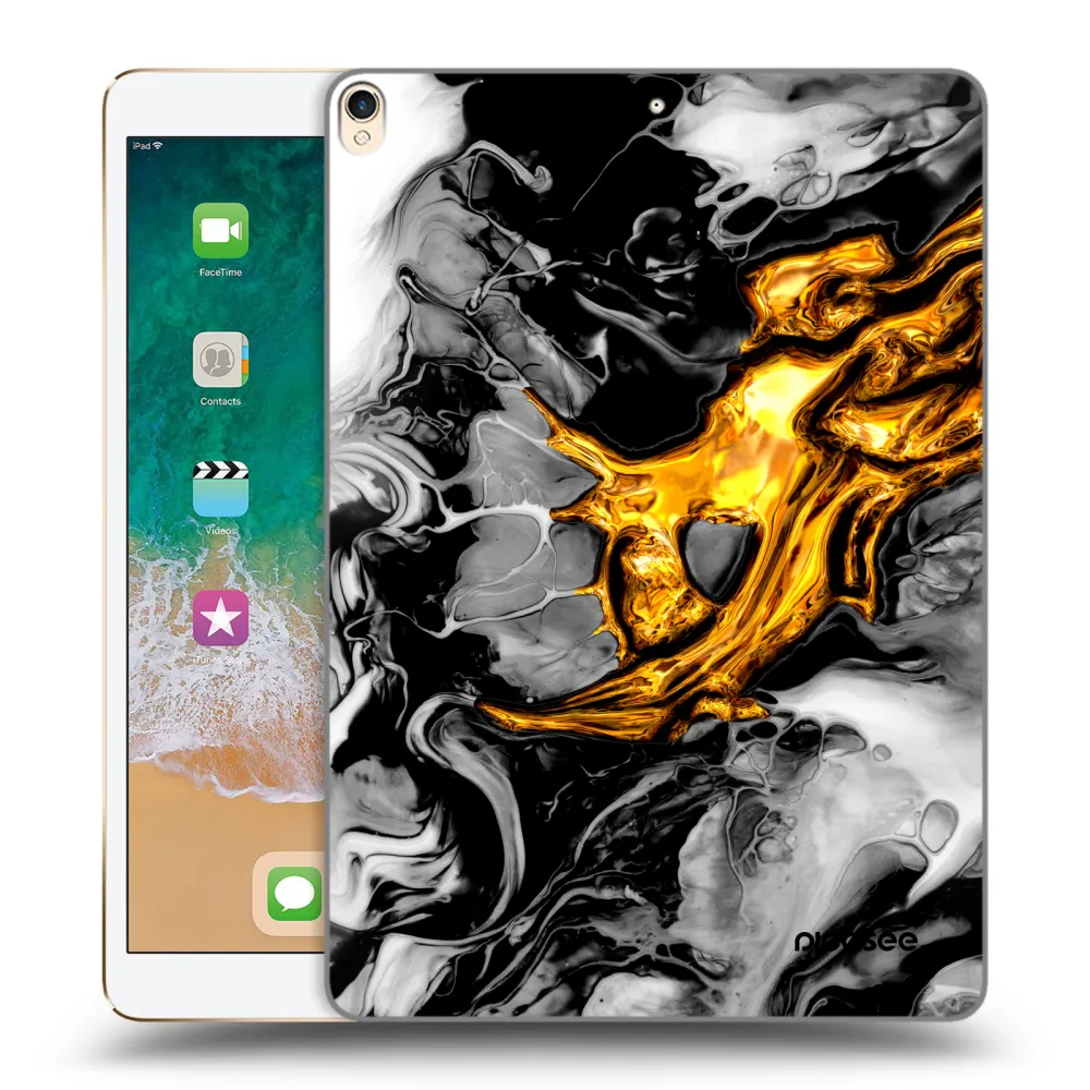 Picasee silikónový prehľadný obal pre Apple iPad Pro 10.5" 2017 (2. gen) - Black Gold 2