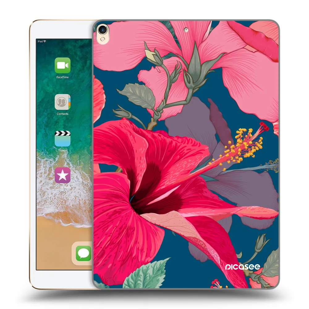 Picasee silikónový prehľadný obal pre Apple iPad Pro 10.5" 2017 (2. gen) - Hibiscus