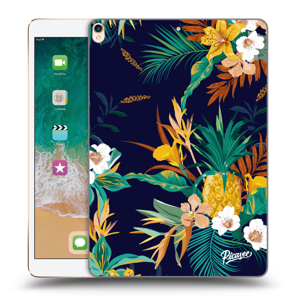 Picasee silikónový prehľadný obal pre Apple iPad Pro 10.5" 2017 (2. gen) - Pineapple Color