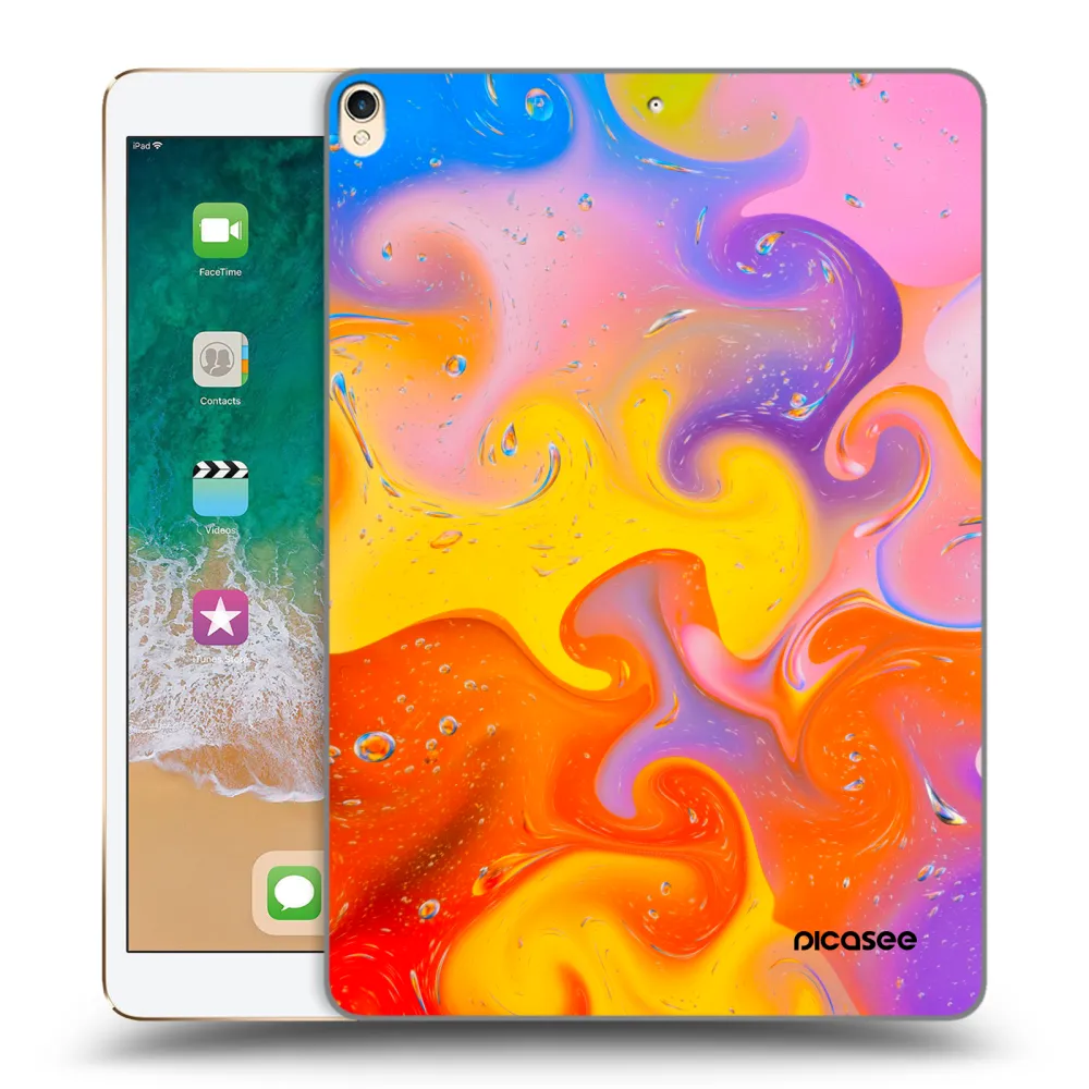 Picasee silikónový prehľadný obal pre Apple iPad Pro 10.5" 2017 (2. gen) - Bubbles
