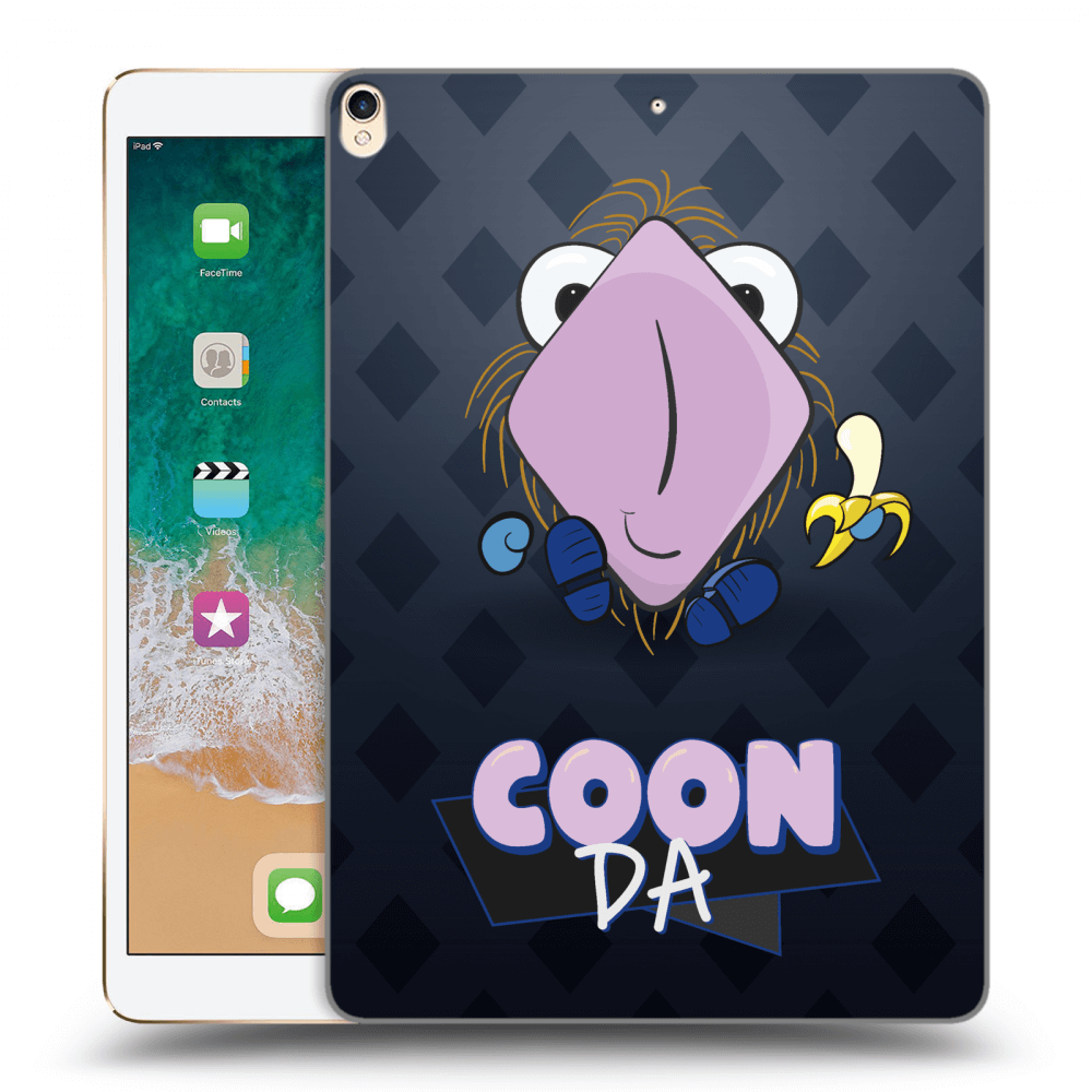 Picasee silikónový prehľadný obal pre Apple iPad Pro 10.5" 2017 (2. gen) - COONDA chlupatka - tmavá