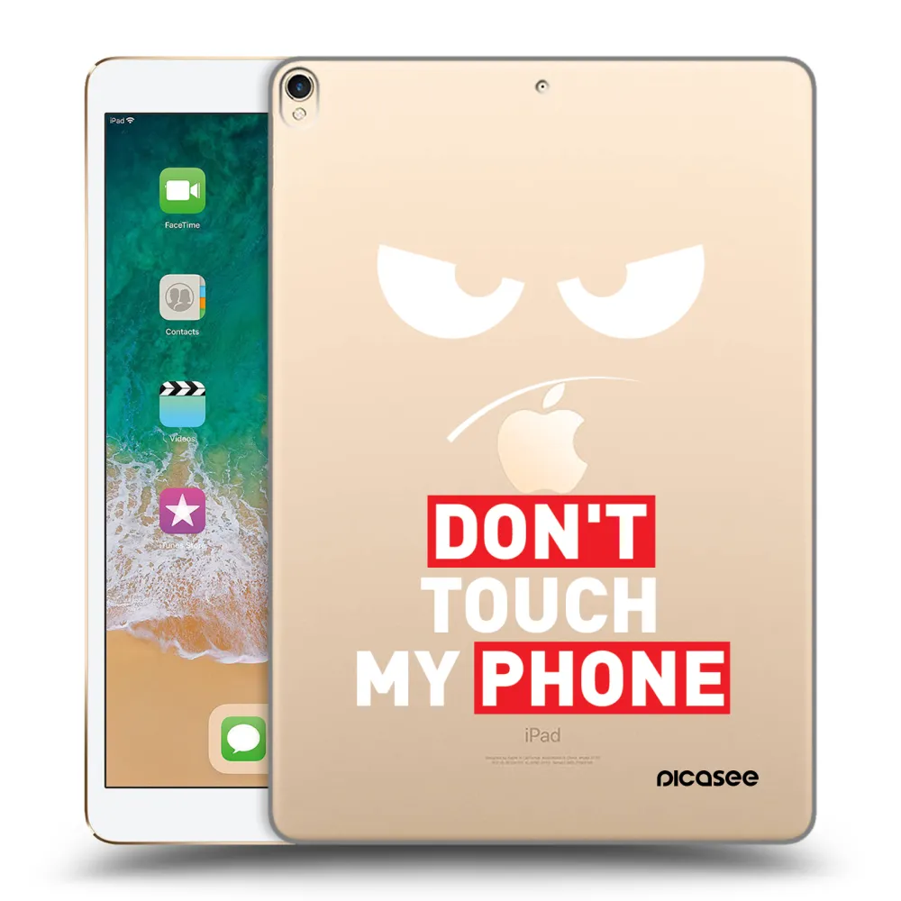 Picasee silikónový prehľadný obal pre Apple iPad Pro 10.5" 2017 (2. gen) - Angry Eyes - Transparent