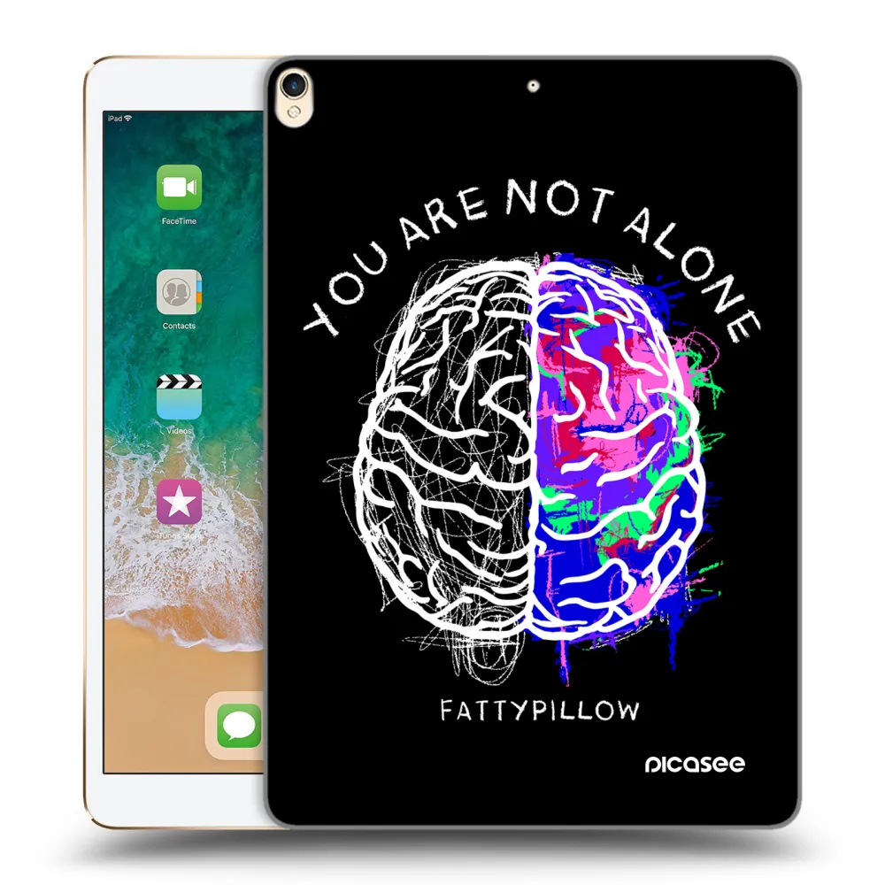 Picasee silikónový prehľadný obal pre Apple iPad Pro 10.5" 2017 (2. gen) - Brain - White