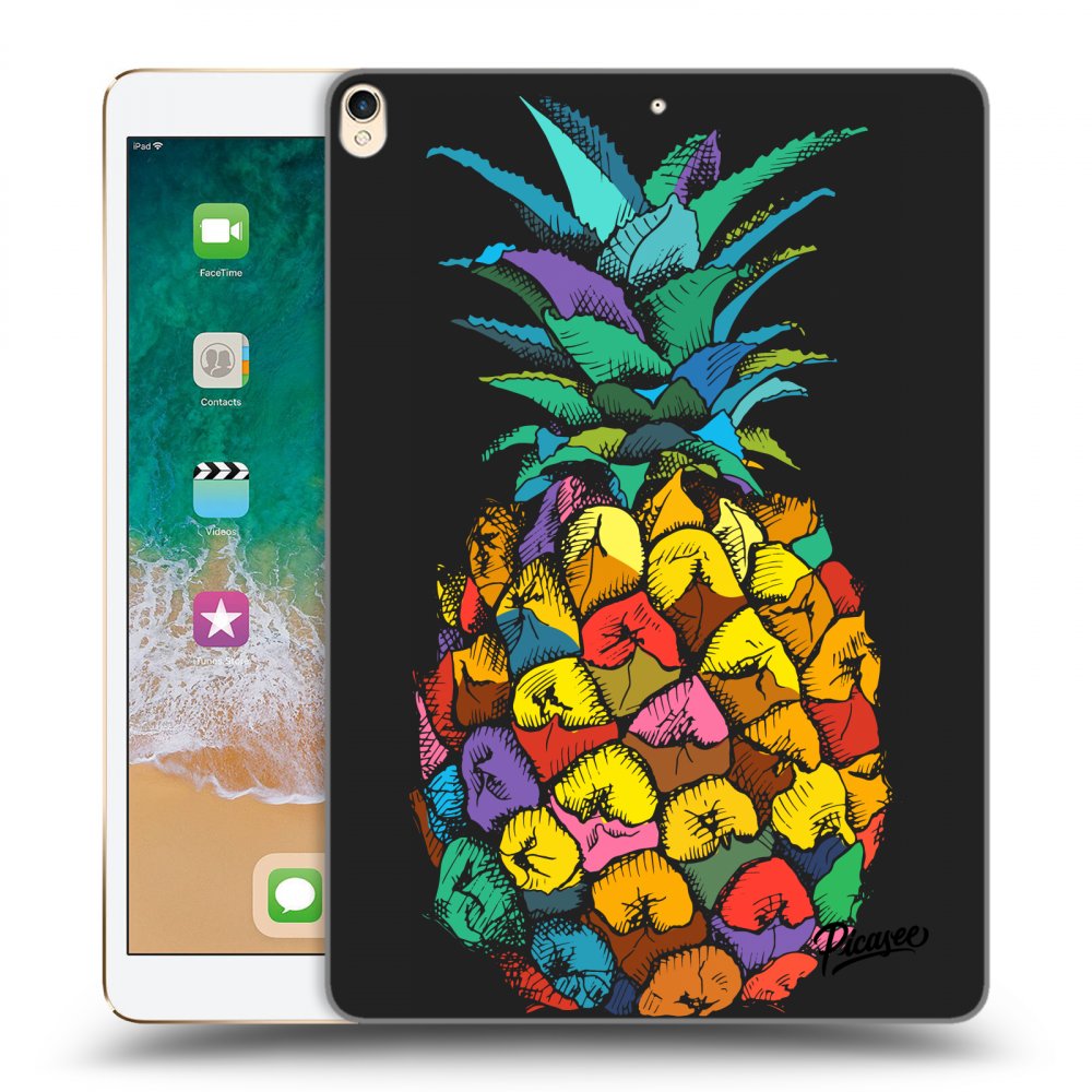 Picasee silikónový čierny obal pre Apple iPad Pro 10.5" 2017 (2. gen) - Pineapple