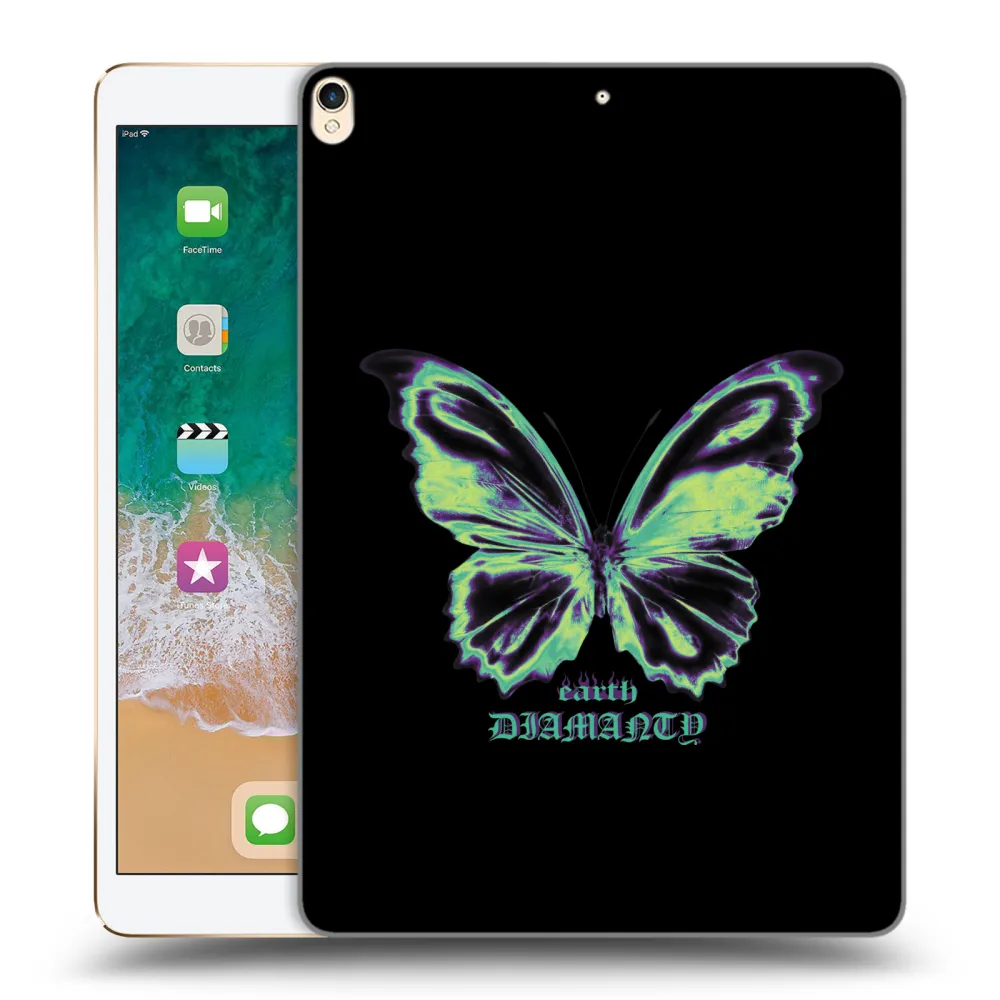 Picasee silikónový prehľadný obal pre Apple iPad Pro 10.5" 2017 (2. gen) - Diamanty Blue