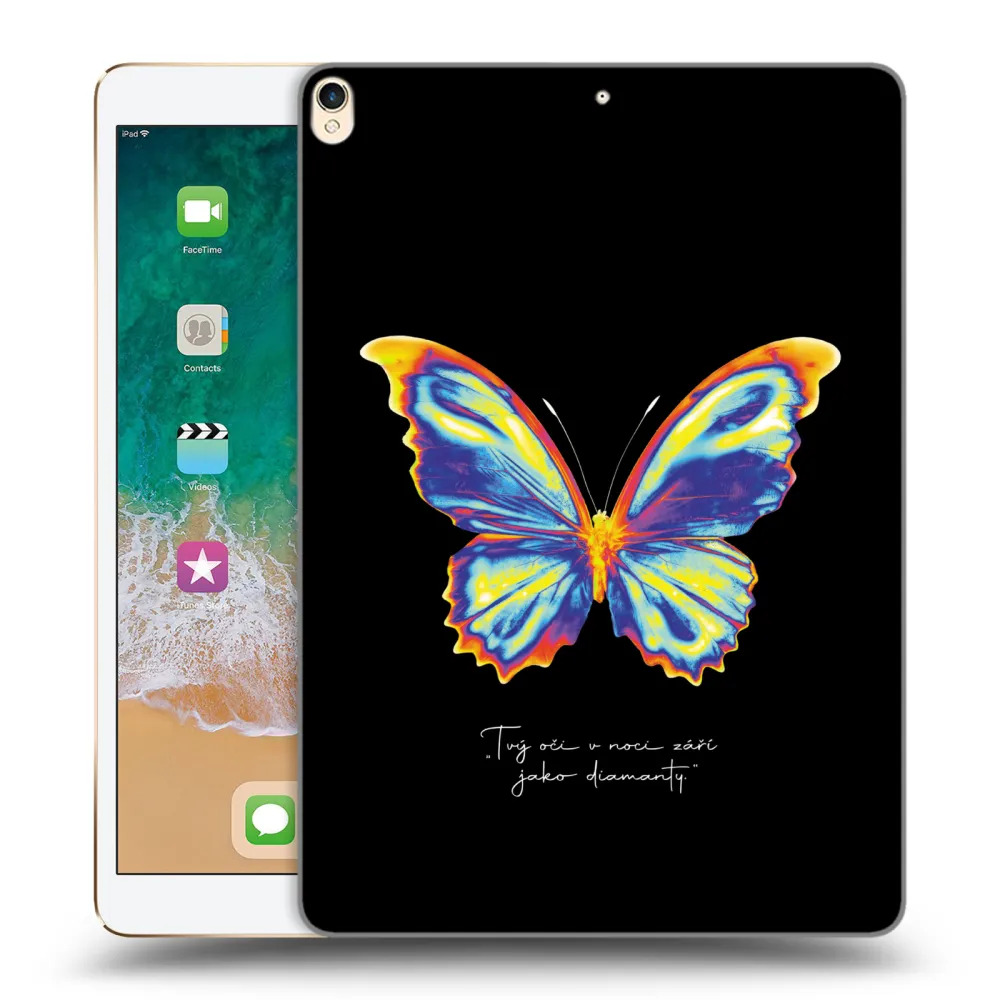Picasee silikónový prehľadný obal pre Apple iPad Pro 10.5" 2017 (2. gen) - Diamanty Black