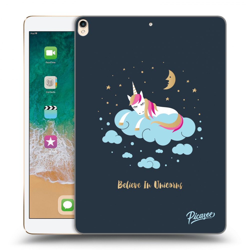 Picasee silikónový prehľadný obal pre Apple iPad Pro 10.5" 2017 (2. gen) - Believe In Unicorns