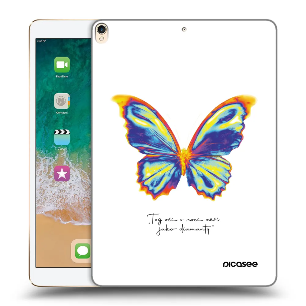 Picasee silikónový prehľadný obal pre Apple iPad Pro 10.5" 2017 (2. gen) - Diamanty White