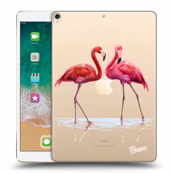 Picasee silikónový prehľadný obal pre Apple iPad Pro 10.5" 2017 (2. gen) - Flamingos couple