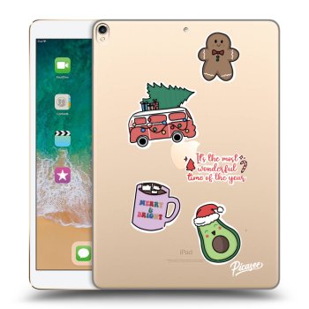 Picasee silikónový prehľadný obal pre Apple iPad Pro 10.5" 2017 (2. gen) - Christmas Stickers