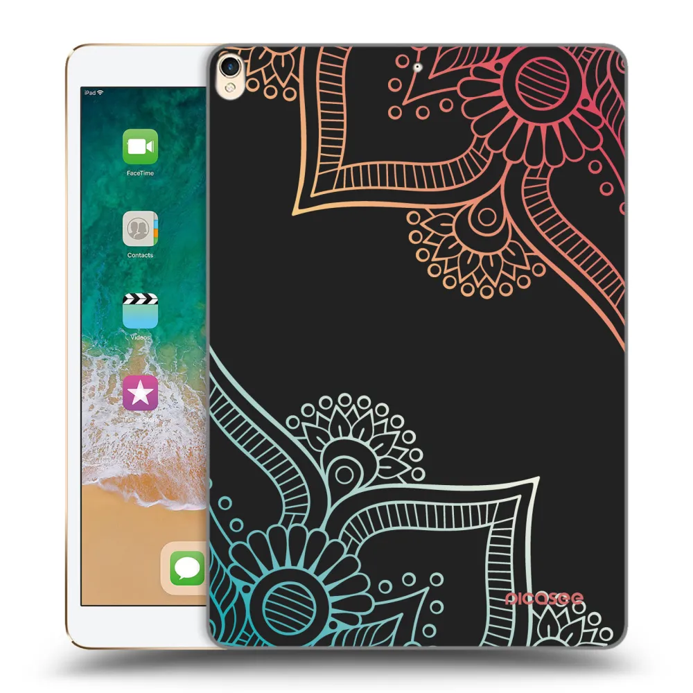 Picasee silikónový čierny obal pre Apple iPad Pro 10.5" 2017 (2. gen) - Kvetinový vzor