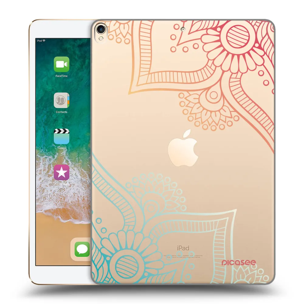 Picasee silikónový prehľadný obal pre Apple iPad Pro 10.5" 2017 (2. gen) - Kvetinový vzor