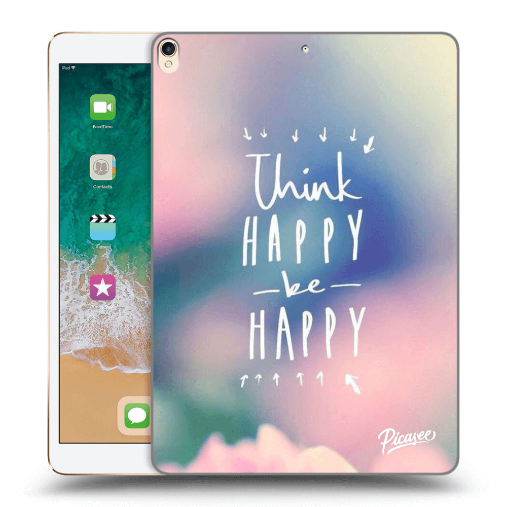 Picasee silikónový čierny obal pre Apple iPad Pro 10.5" 2017 (2. gen) - Think happy be happy
