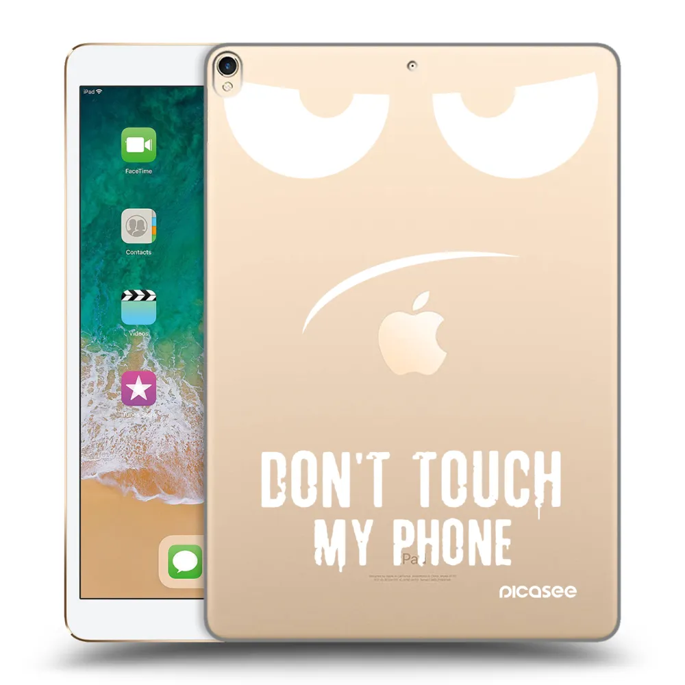 Picasee silikónový prehľadný obal pre Apple iPad Pro 10.5" 2017 (2. gen) - Nesiahajte mi na telefón