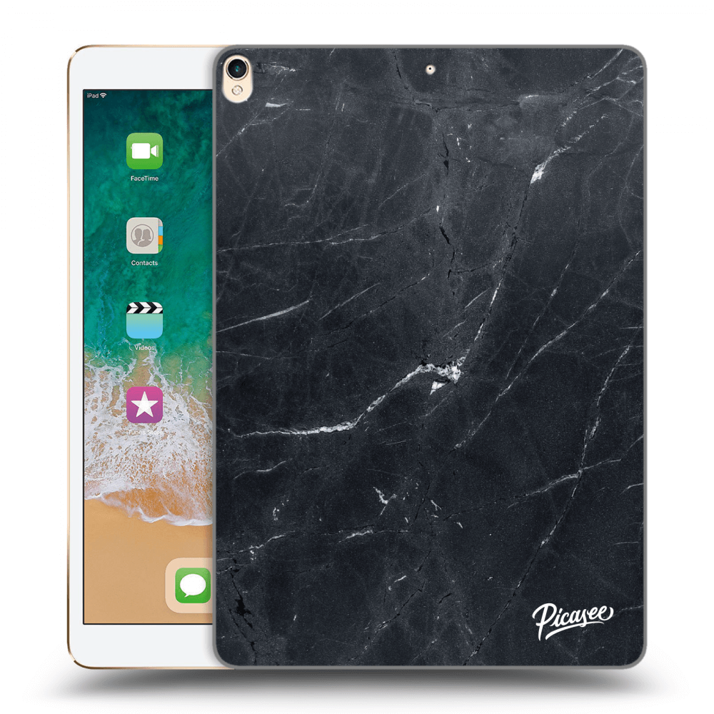 Picasee silikónový prehľadný obal pre Apple iPad Pro 10.5" 2017 (2. gen) - Black marble