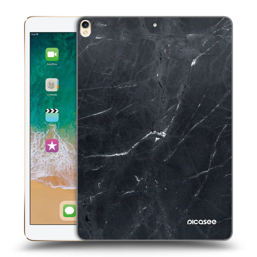 Picasee silikónový prehľadný obal pre Apple iPad Pro 10.5" 2017 (2. gen) - Black marble