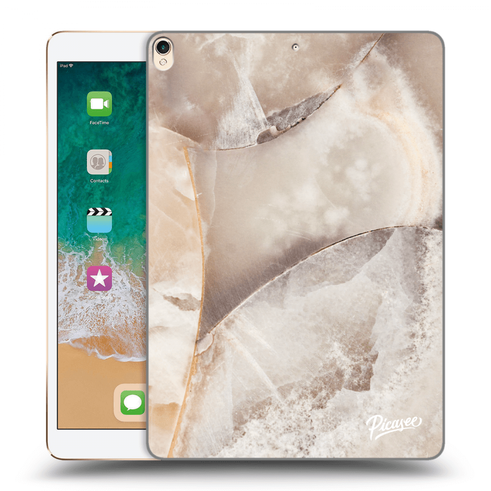 Picasee silikónový čierny obal pre Apple iPad Pro 10.5" 2017 (2. gen) - Cream marble