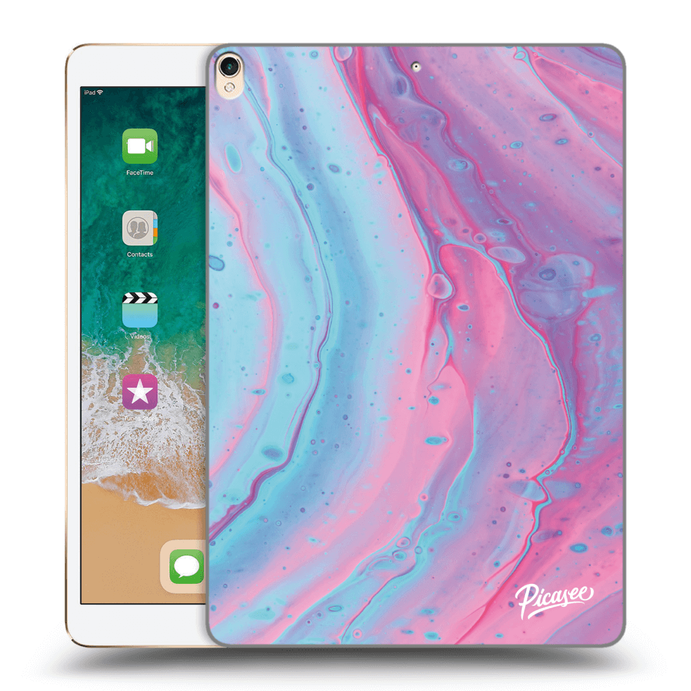 Picasee silikónový prehľadný obal pre Apple iPad Pro 10.5" 2017 (2. gen) - Pink liquid