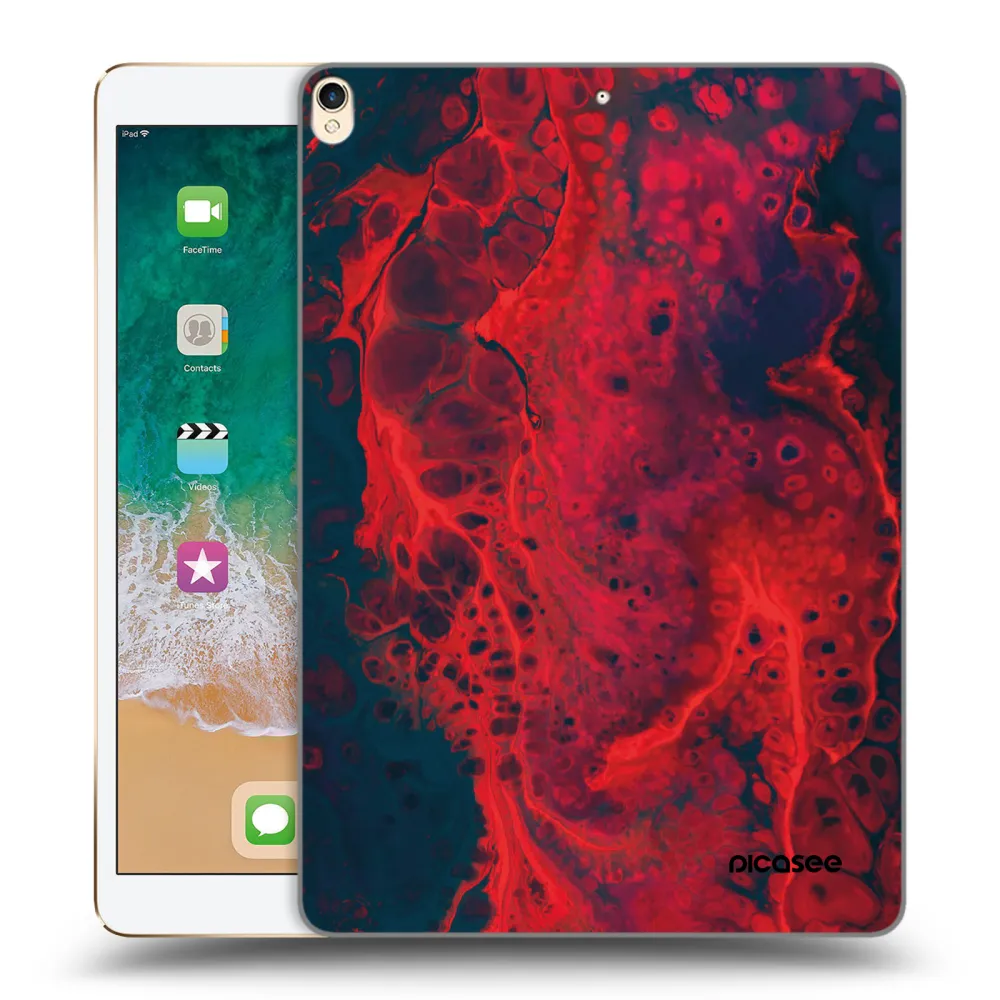 Picasee silikónový prehľadný obal pre Apple iPad Pro 10.5" 2017 (2. gen) - Organic red