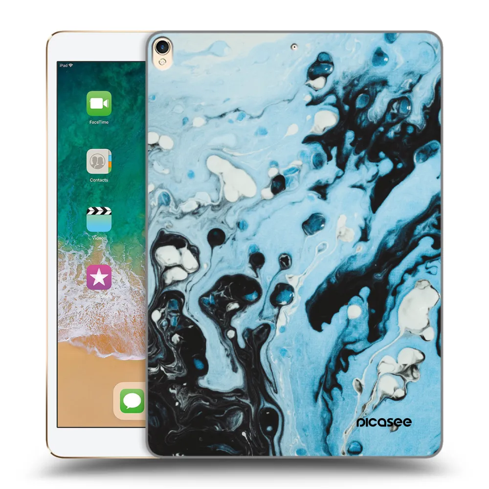 Picasee silikónový prehľadný obal pre Apple iPad Pro 10.5" 2017 (2. gen) - Organic blue