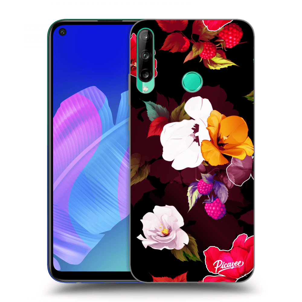 Picasee silikónový čierny obal pre Huawei P40 Lite E - Flowers and Berries