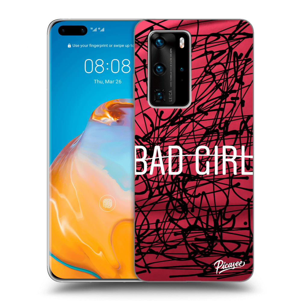 Picasee silikónový čierny obal pre Huawei P40 Pro - Bad girl