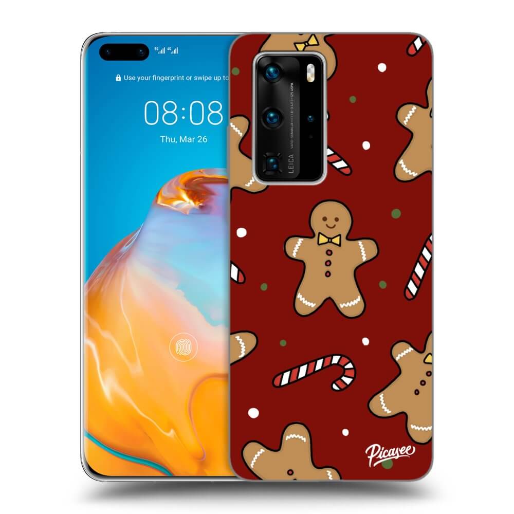 Picasee silikónový prehľadný obal pre Huawei P40 Pro - Gingerbread 2