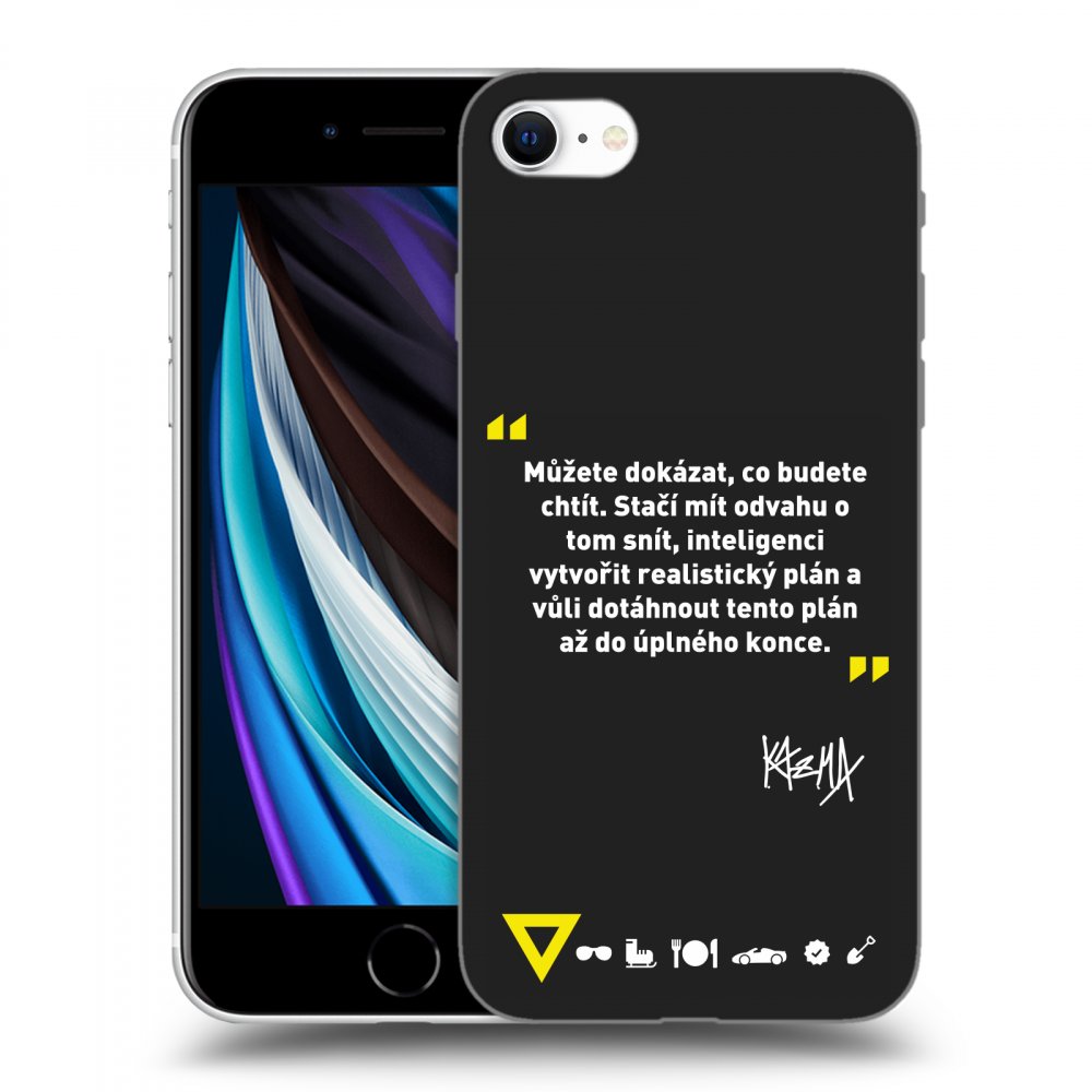 Picasee silikónový čierny obal pre Apple iPhone SE 2020 - Kazma - MŮŽETE DOKÁZAT, CO BUDETE CHTÍT