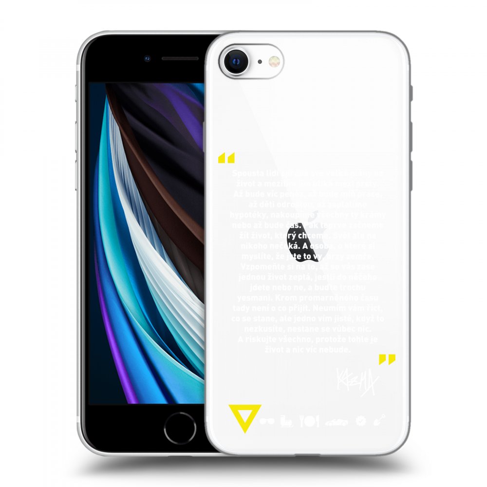 Picasee silikónový prehľadný obal pre Apple iPhone SE 2020 - Kazma - BUĎTE TROCHU YESMANI
