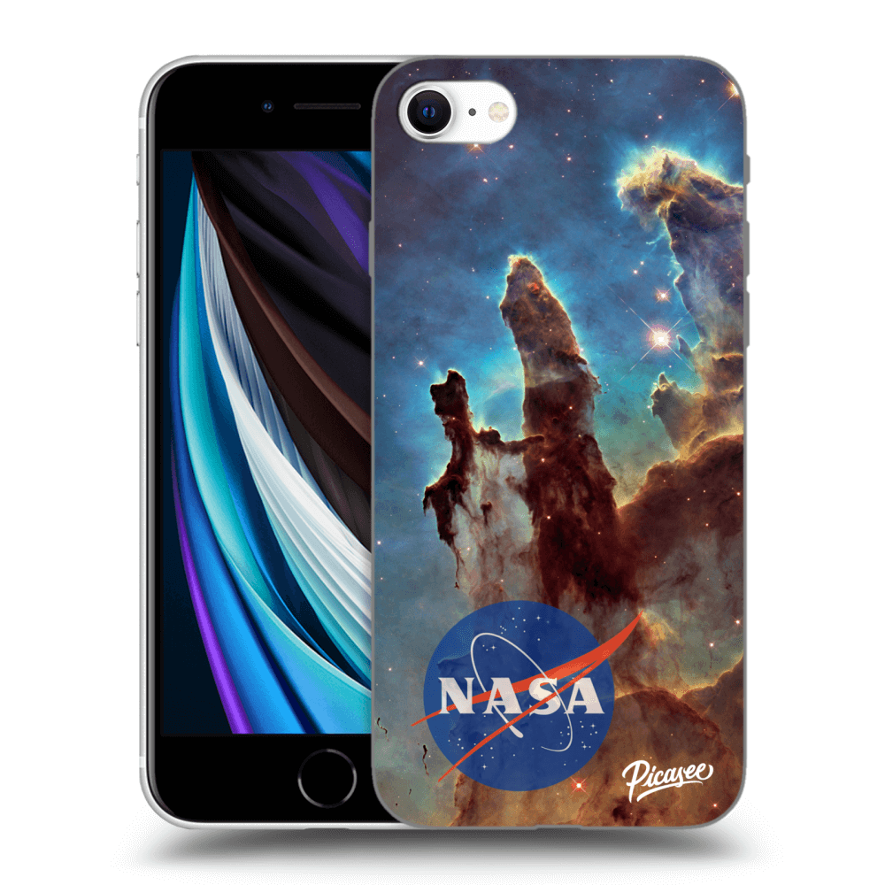 Picasee silikónový prehľadný obal pre Apple iPhone SE 2020 - Eagle Nebula