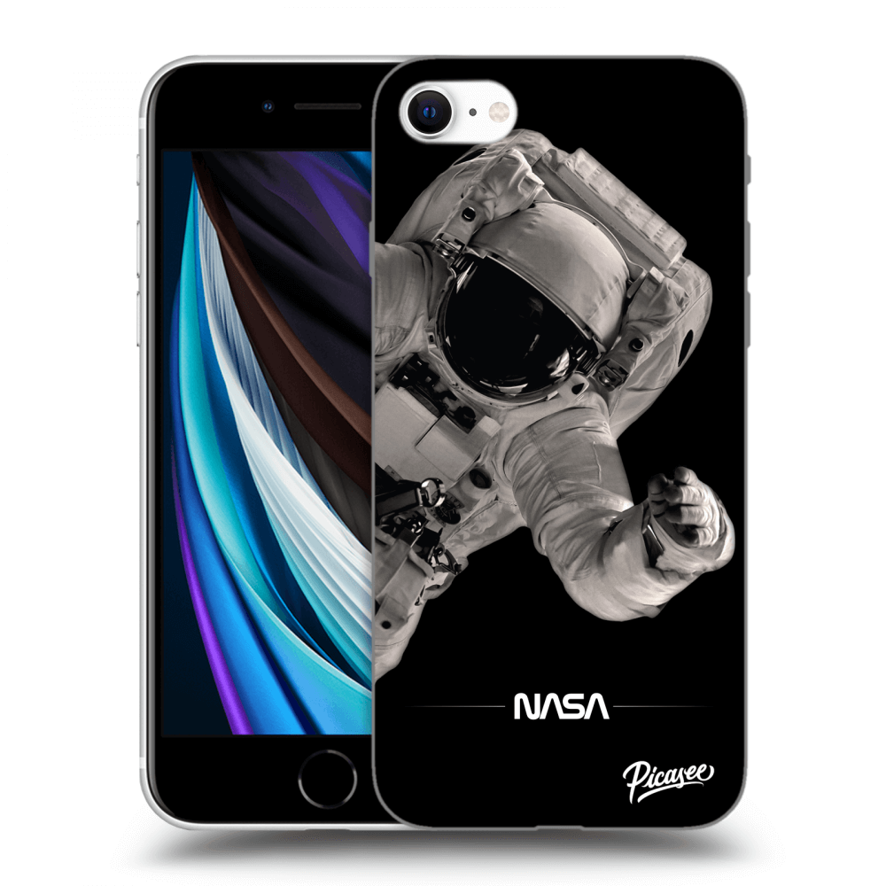 Picasee silikónový čierny obal pre Apple iPhone SE 2020 - Astronaut Big