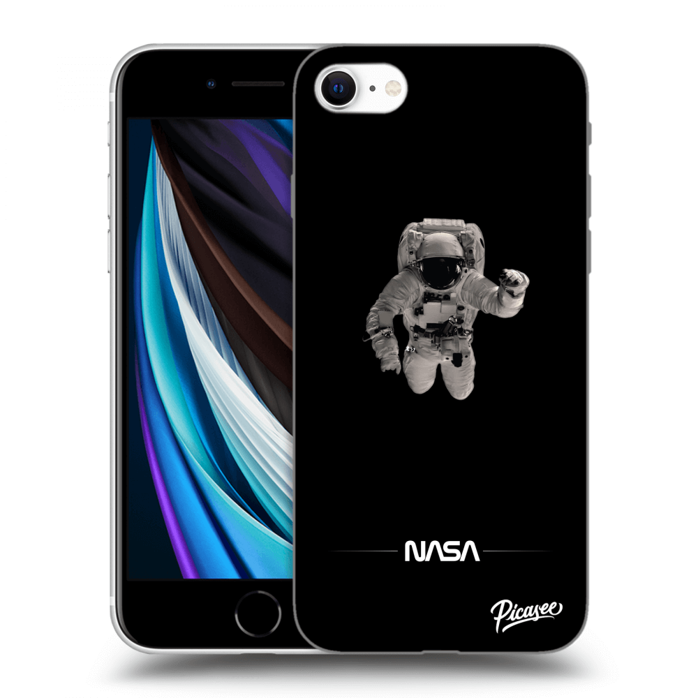 Picasee silikónový čierny obal pre Apple iPhone SE 2020 - Astronaut Minimal