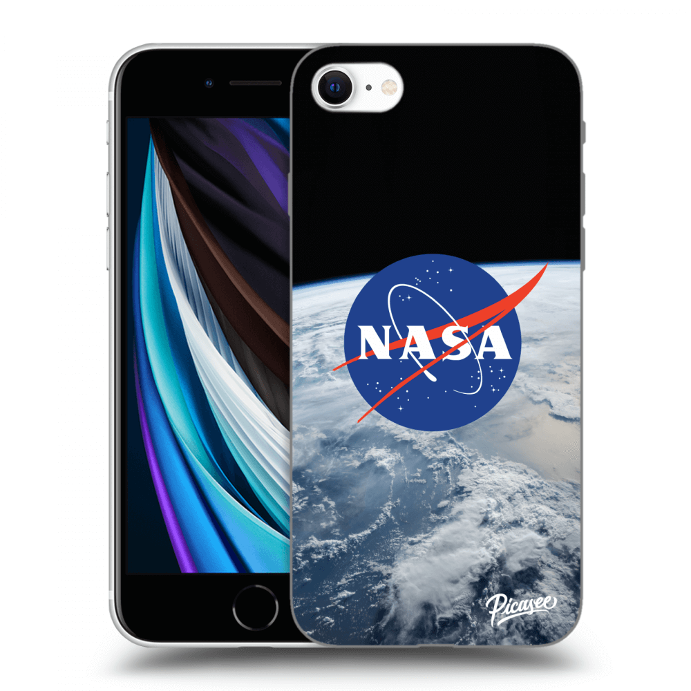 Picasee silikónový čierny obal pre Apple iPhone SE 2020 - Nasa Earth