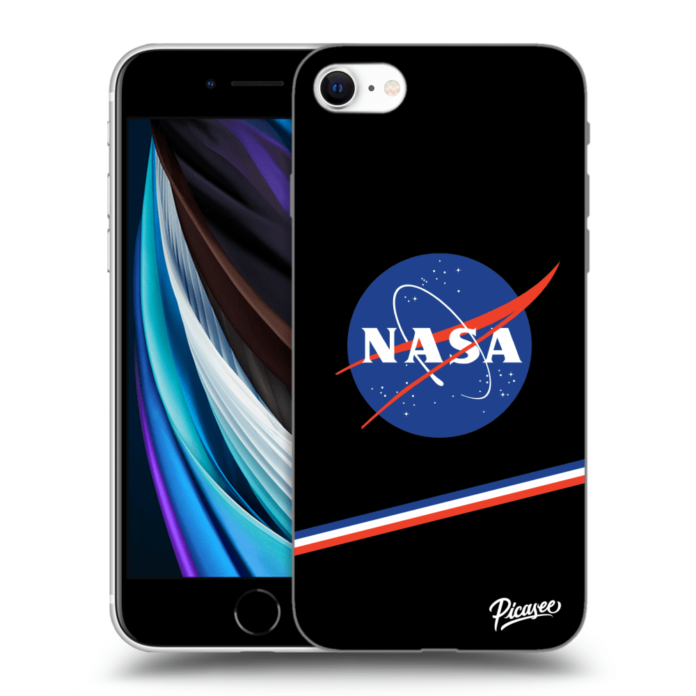 Picasee silikónový čierny obal pre Apple iPhone SE 2020 - NASA Original