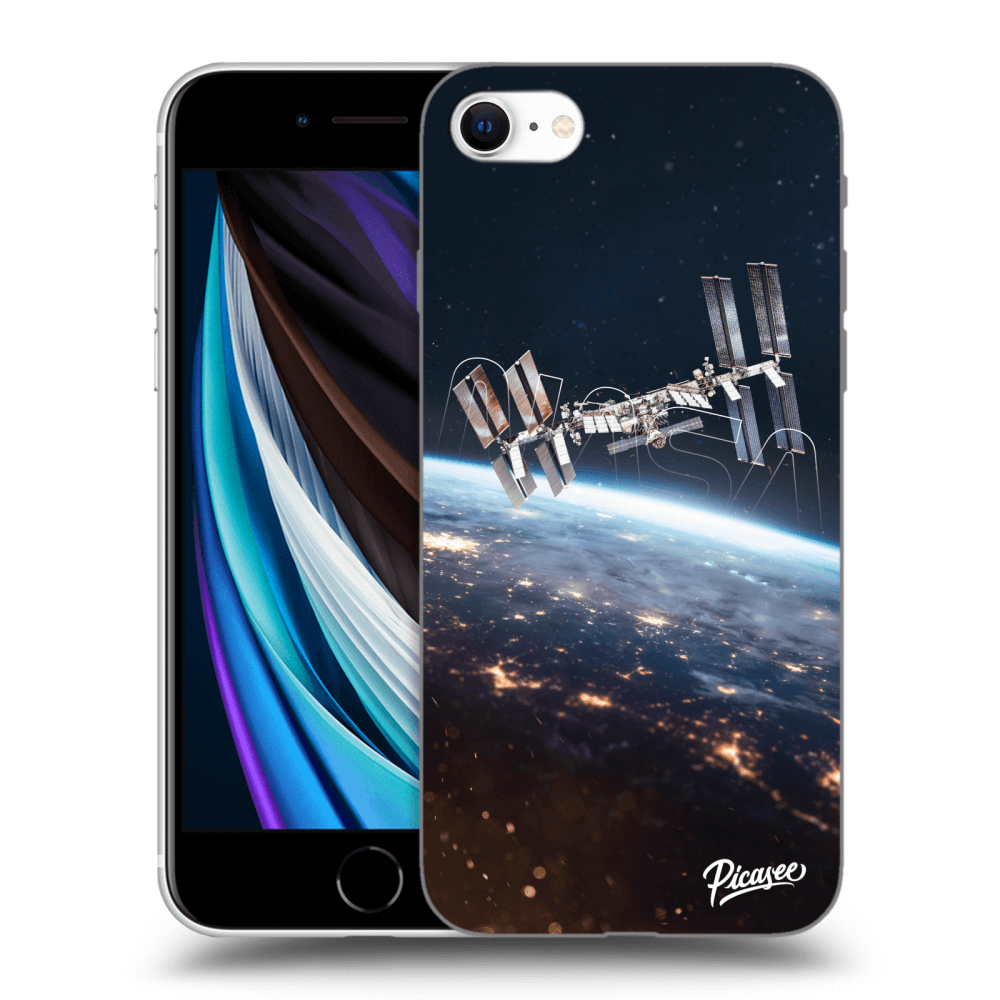 Picasee silikónový prehľadný obal pre Apple iPhone SE 2020 - Station