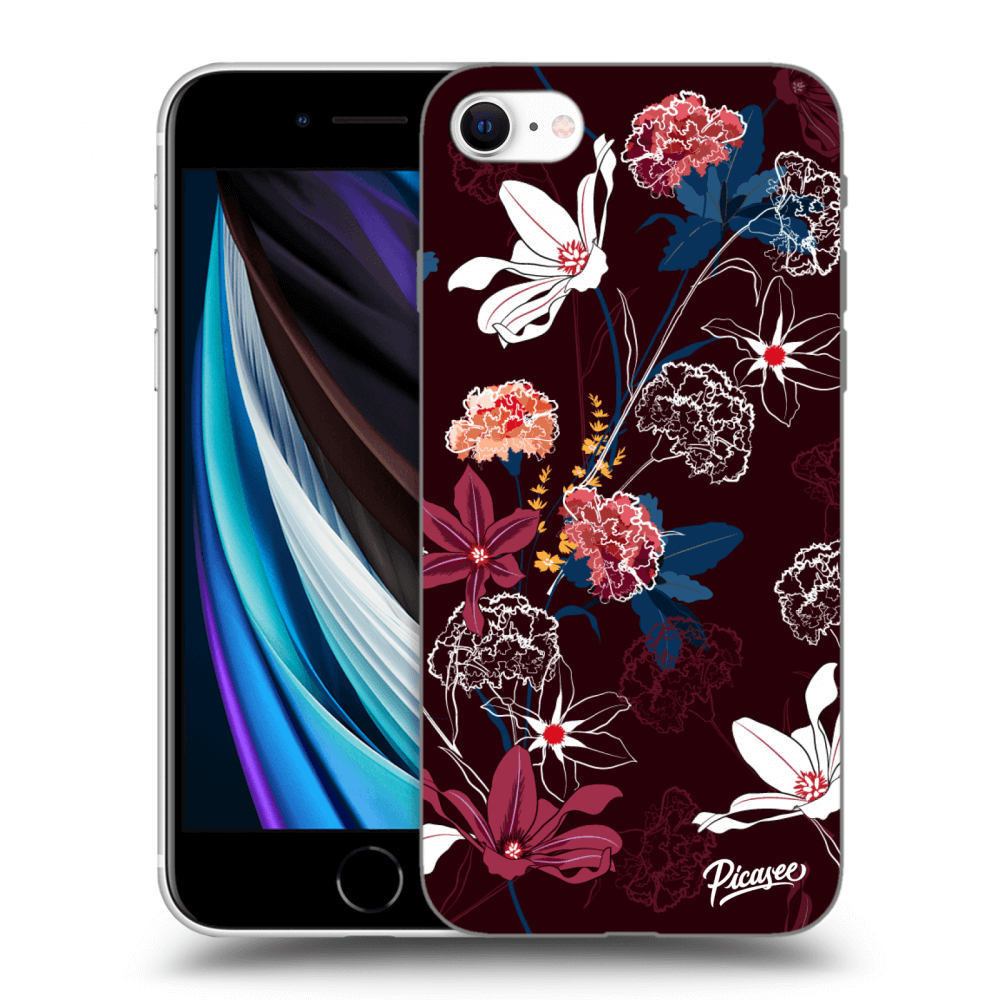 Picasee silikónový prehľadný obal pre Apple iPhone SE 2020 - Dark Meadow