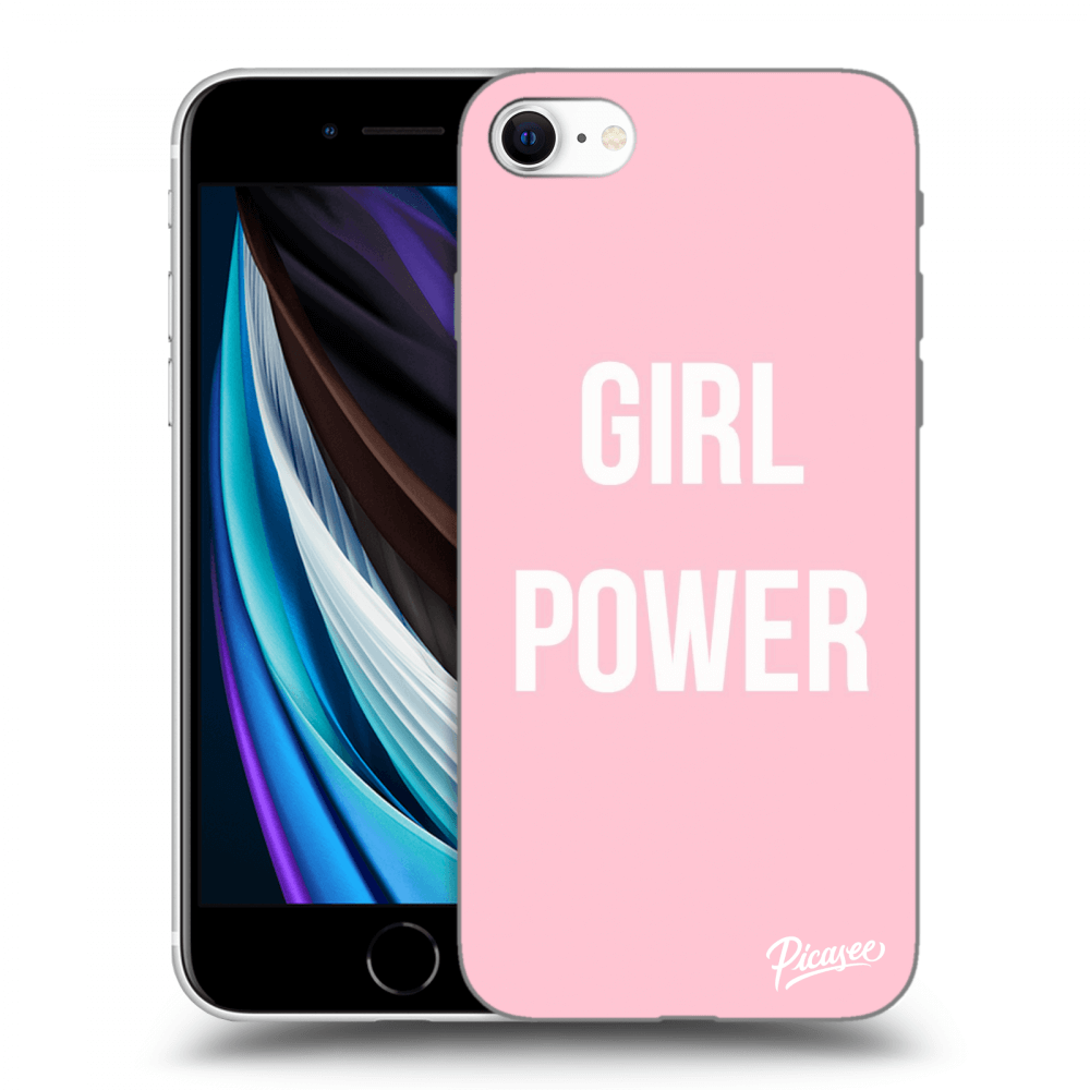 Picasee silikónový čierny obal pre Apple iPhone SE 2020 - Girl power